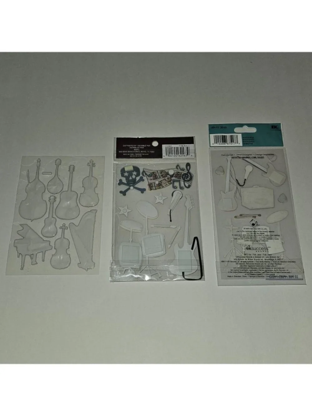 Dimensional Stickers Lot Musical Instruments Scrapbooking Guitar Drums Piano